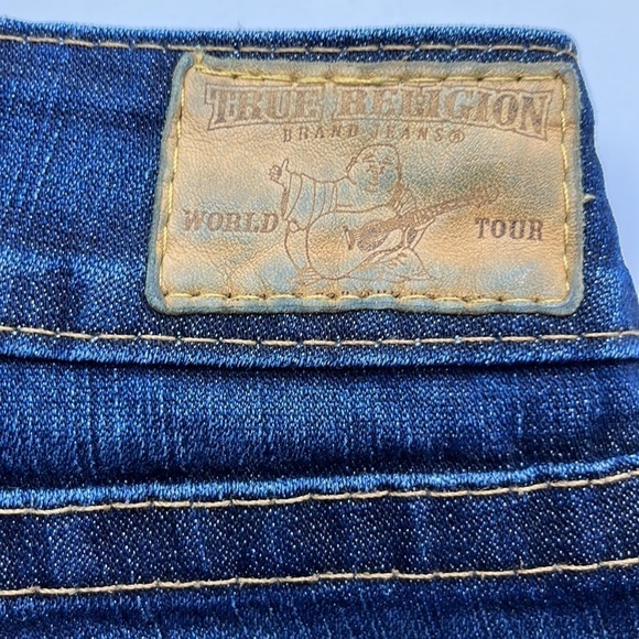 True Religion Ankle Crop Denim Jeans Low Rise Size 26 - Picture 10 of 16